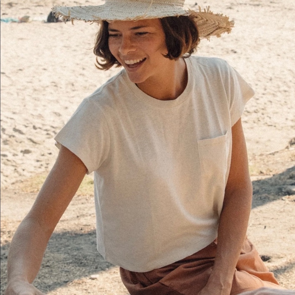 Mollusk Surf Shop Q Tee - Natural - XS
